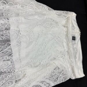 Never Been Worn Ivory Lace Overlay Skirt
